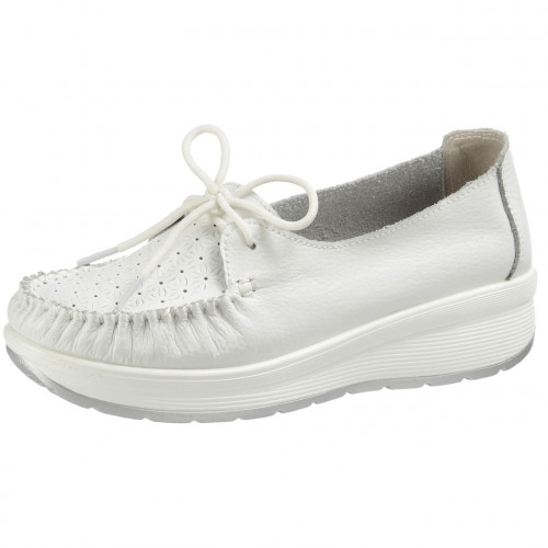 RR202-YXR21005-WHITE мокасины женские EVALLI (белый, кожа)