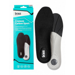BRAUS Стельки CARBON SPORT ЧЕРНЫЕ р.43-44