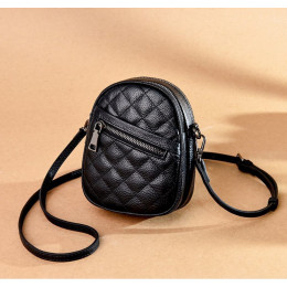 Сумочка женская цвет черный  из натуральной кожи, артикул 1376 Black