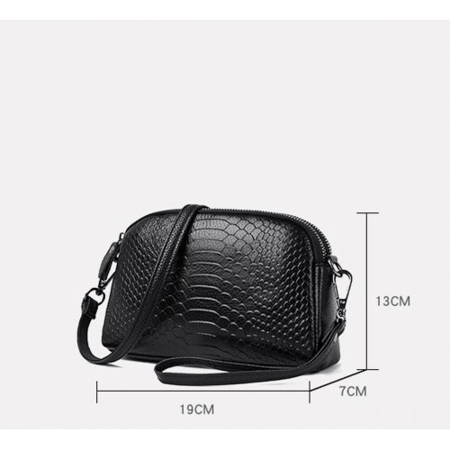 Сумочка женская цвет черный из натуральной кожи, артикул 2504 Black